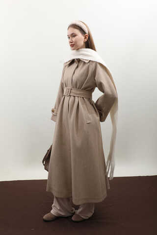 Manşeti Kemerli Uzun Kaban Vizon - 7