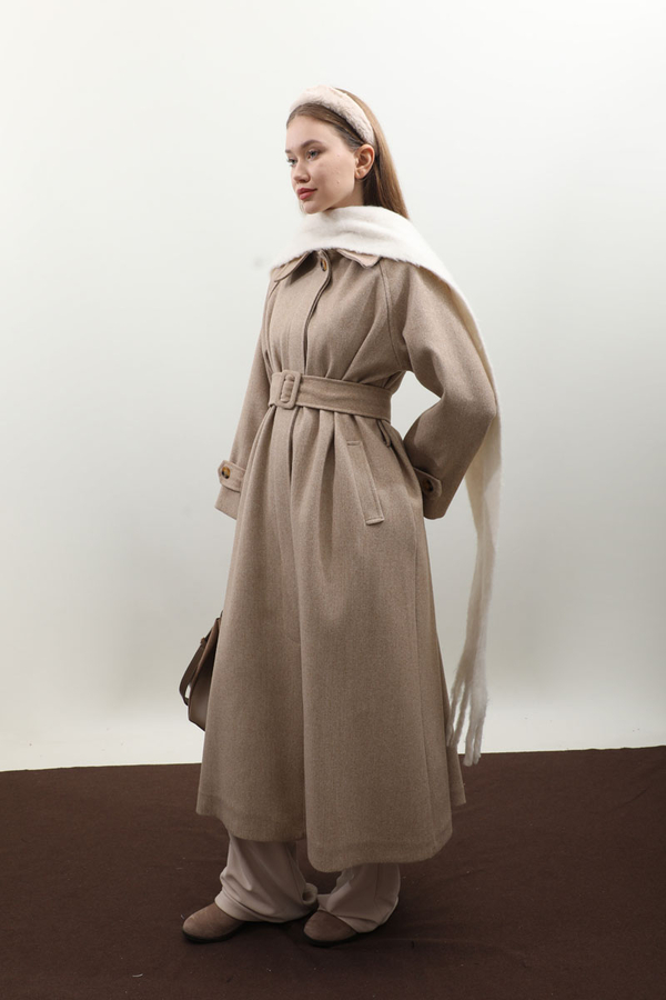 Manşeti Kemerli Uzun Kaban Vizon - 7