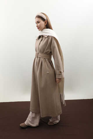 Manşeti Kemerli Uzun Kaban Vizon - 8