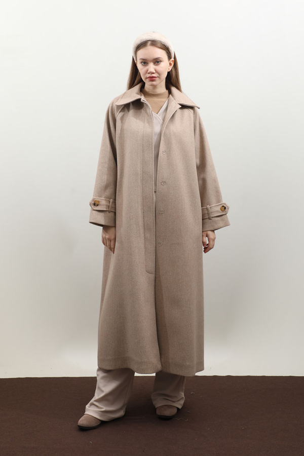 Manşeti Kemerli Uzun Kaban Vizon - 2