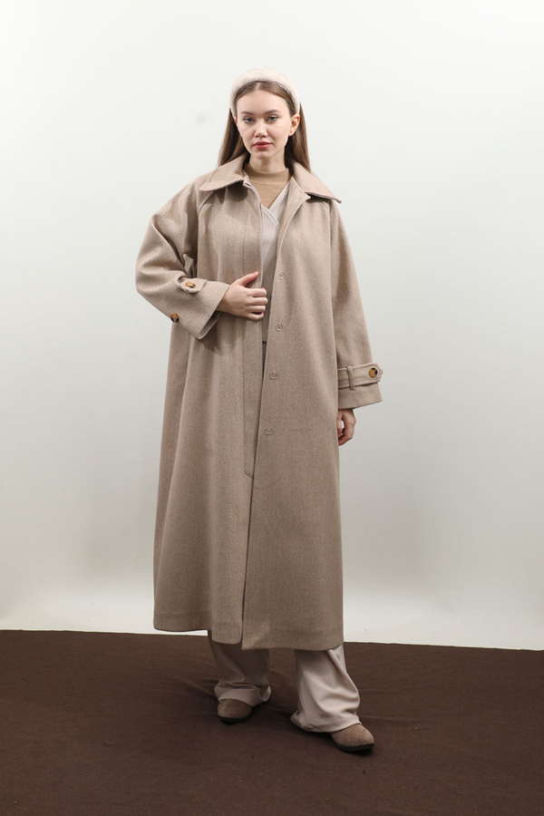 Manşeti Kemerli Uzun Kaban Vizon - 3