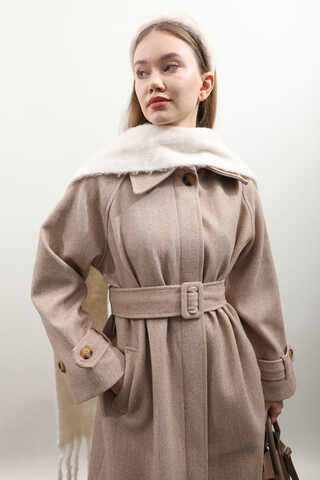 Manşeti Kemerli Uzun Kaban Vizon - 9