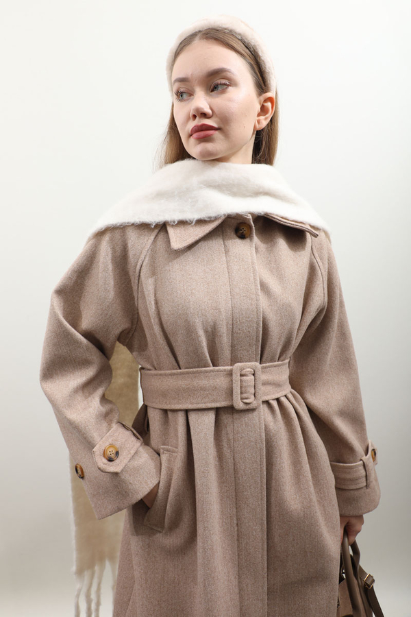 Manşeti Kemerli Uzun Kaban Vizon - 9