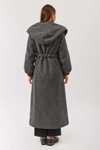 Maria Long Cachet Coat Anthracite - 6