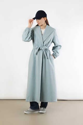 Maria Long Cachet Coat Baby Blue - 1
