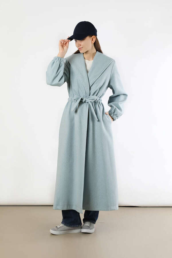Maria Long Cachet Coat Baby Blue 