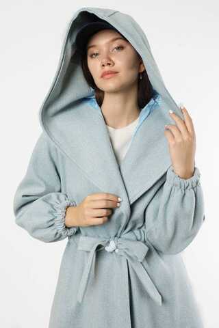 Maria Long Cachet Coat Baby Blue - 2