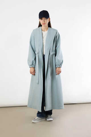 Maria Long Cachet Coat Baby Blue - 3