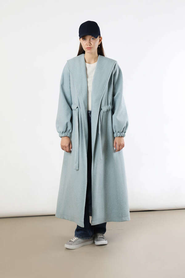 Maria Long Cachet Coat Baby Blue - 3