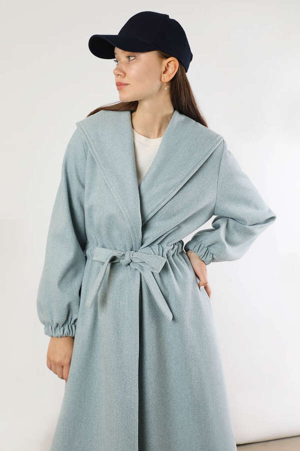 Maria Long Cachet Coat Baby Blue - 4