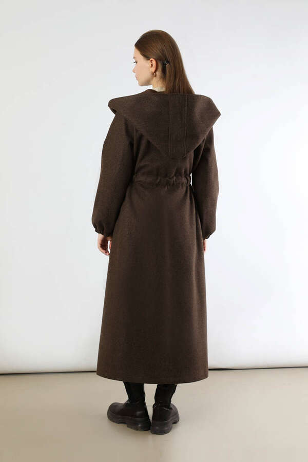 Maria Long Cachet Coat Brown - 6