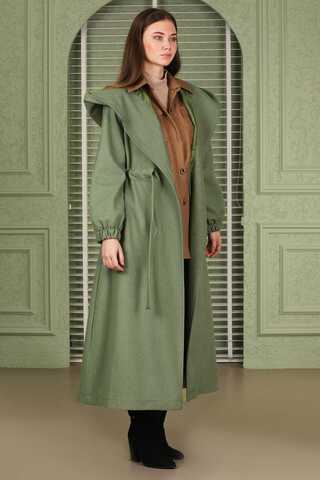 Maria Long Cachet Coat Çağla Green - 3