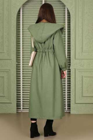 Maria Long Cachet Coat Çağla Green - 5