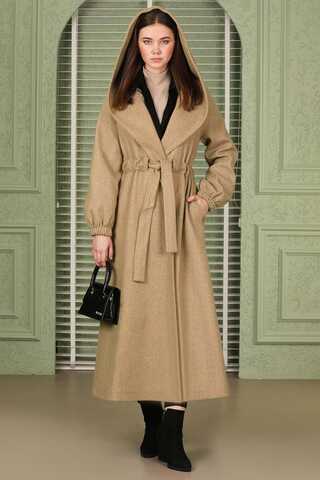 Maria Long Cachet Coat Camel - 1