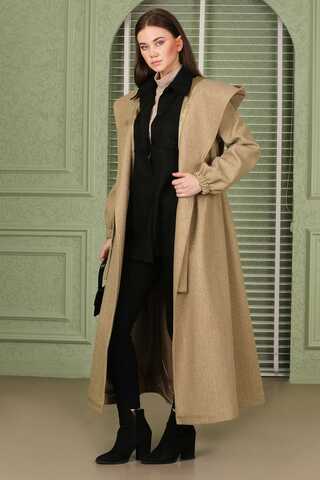 Maria Long Cachet Coat Camel - 3