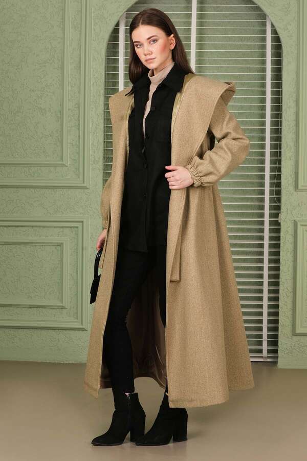 Maria Long Cachet Coat Camel - 3