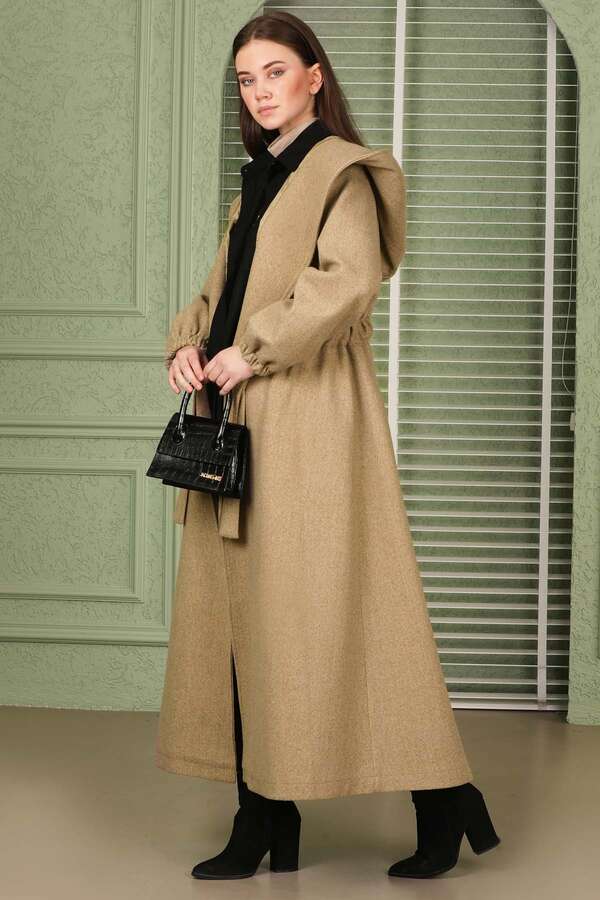 Maria Long Cachet Coat Camel - 4