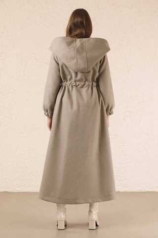 Maria Long Cachet Coat Gravel - 4