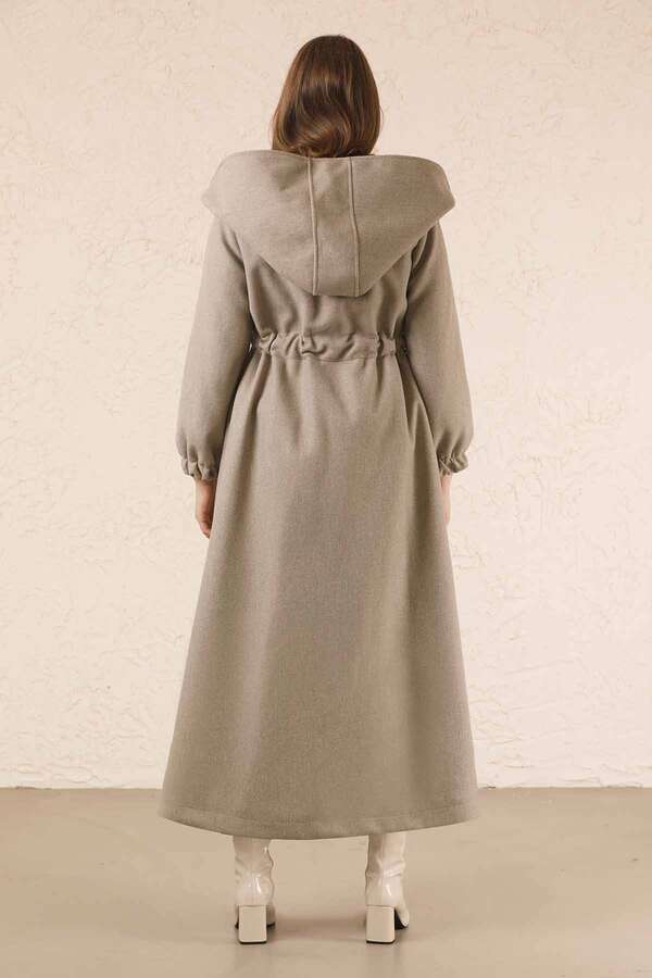 Maria Long Cachet Coat Gravel - 4