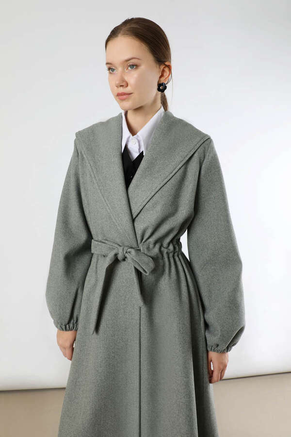 Maria Long Cachet Coat Grey - 2