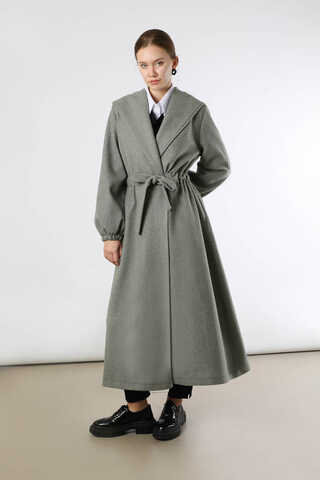Maria Long Cachet Coat Grey - 3