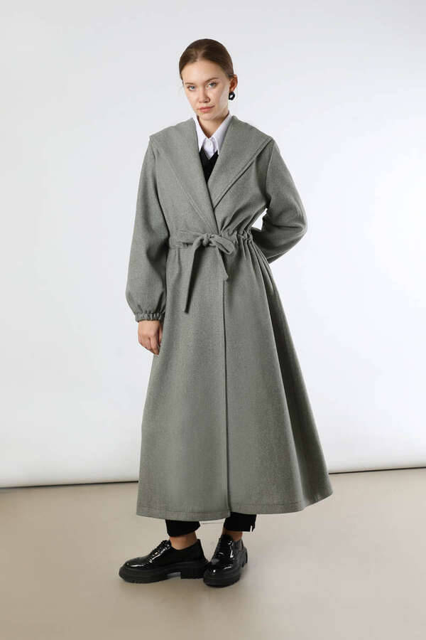 Maria Long Cachet Coat Grey - 3