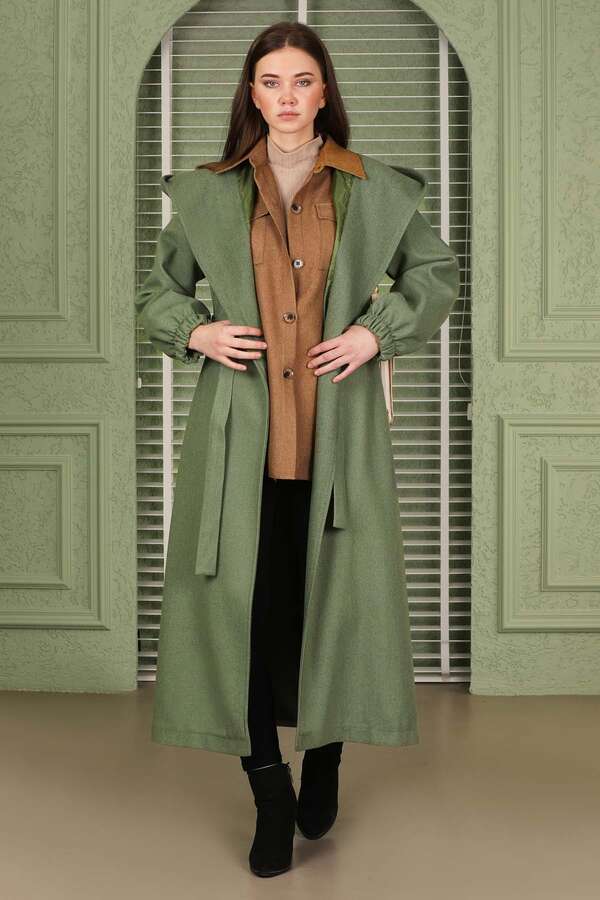 Maria Long Cachet Coat Mint - 2