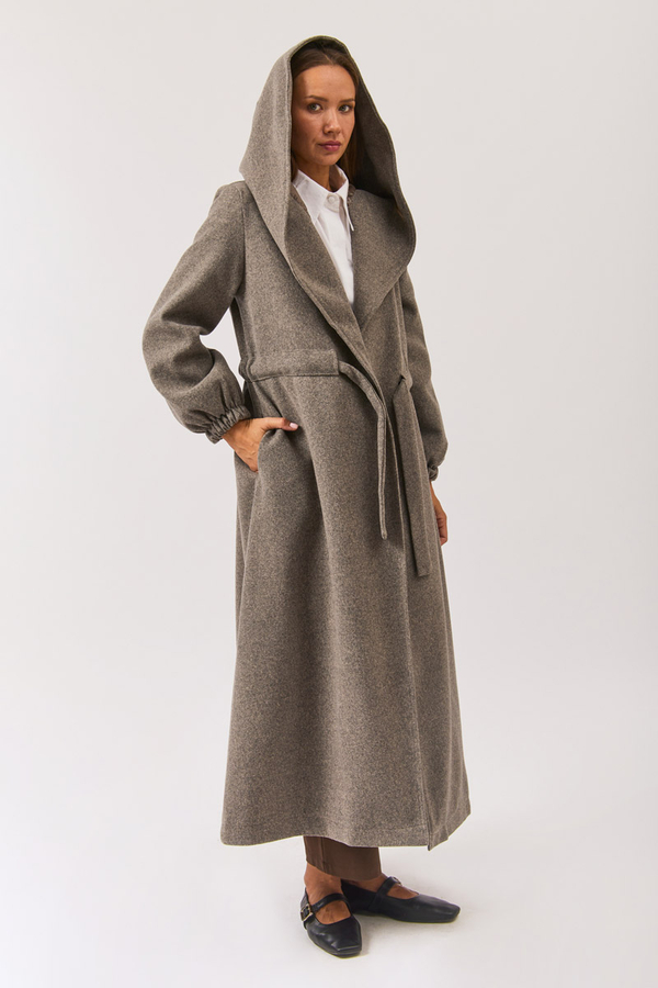 Maria Long Cachet Coat Soil - 2