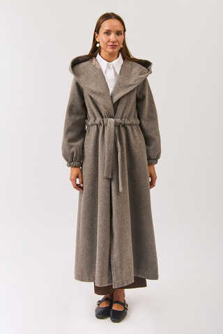 Maria Long Cachet Coat Soil - 4