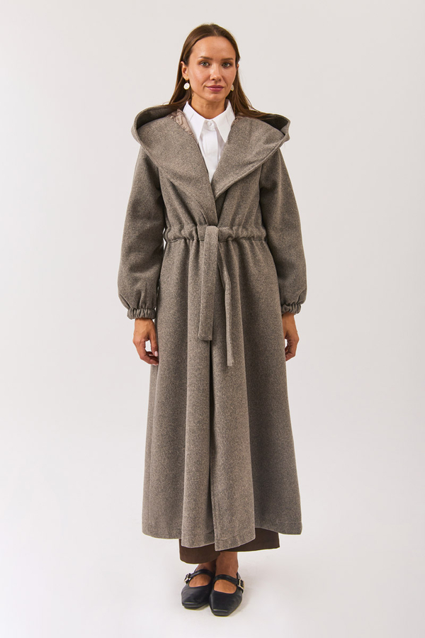 Maria Long Cachet Coat Soil - 4