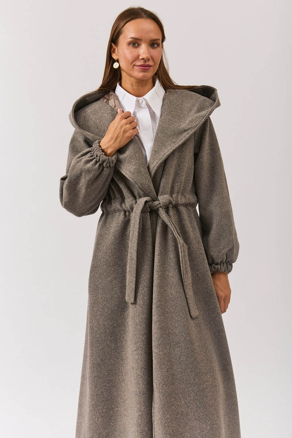 Maria Long Cachet Coat Soil 