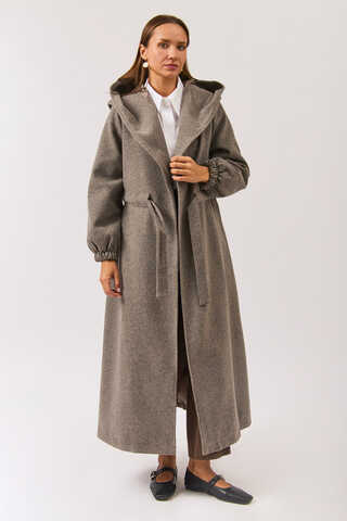 Maria Long Cachet Coat Soil - 3