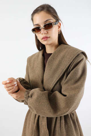 Maria Long Cachet Coat Tan - 2