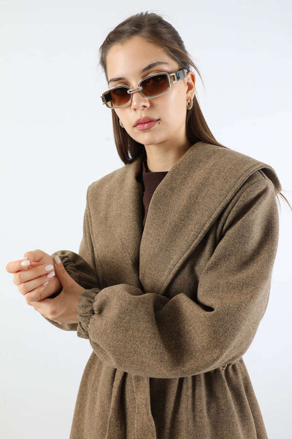 Maria Long Cachet Coat Tan - 2