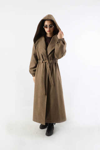 Maria Long Cachet Coat Tan - 3