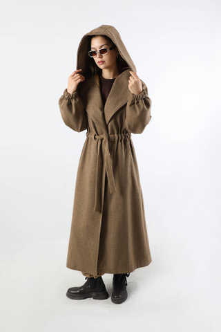 Maria Long Cachet Coat Tan - 6