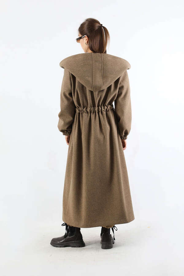 Maria Long Cachet Coat Tan - 7