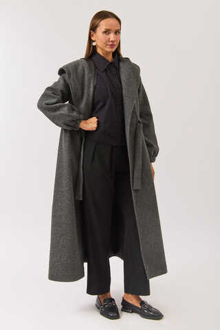 Maria Uzun Kaşe Kaban Antrasit - 1