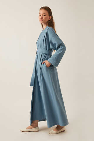 Mayda Abaya Set Baby Blue - 2