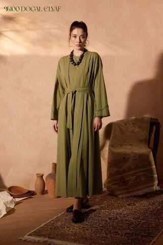 Mayda Abaya Set Khaki - 1
