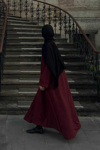 Mayda Abaya Takım Bordo - 6
