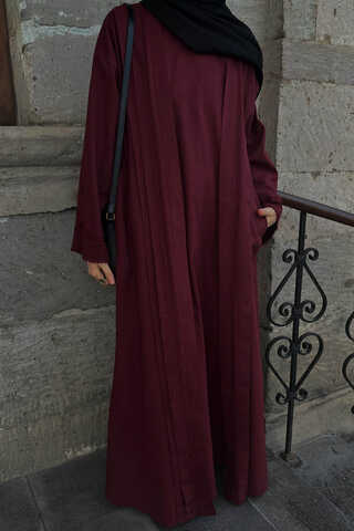 Mayda Abaya Takım Bordo - 1