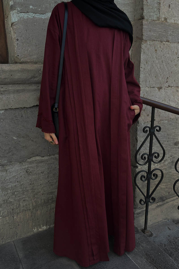 Mayda Abaya Takım Bordo - 1
