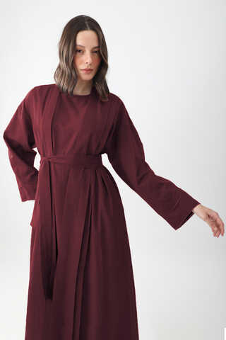 Mayda Abaya Takım Bordo - 12