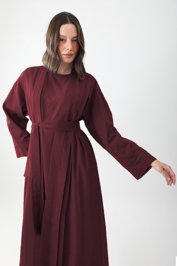 Mayda Abaya Takım Bordo - 12