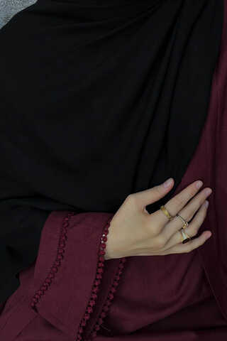 Mayda Abaya Takım Bordo - 3