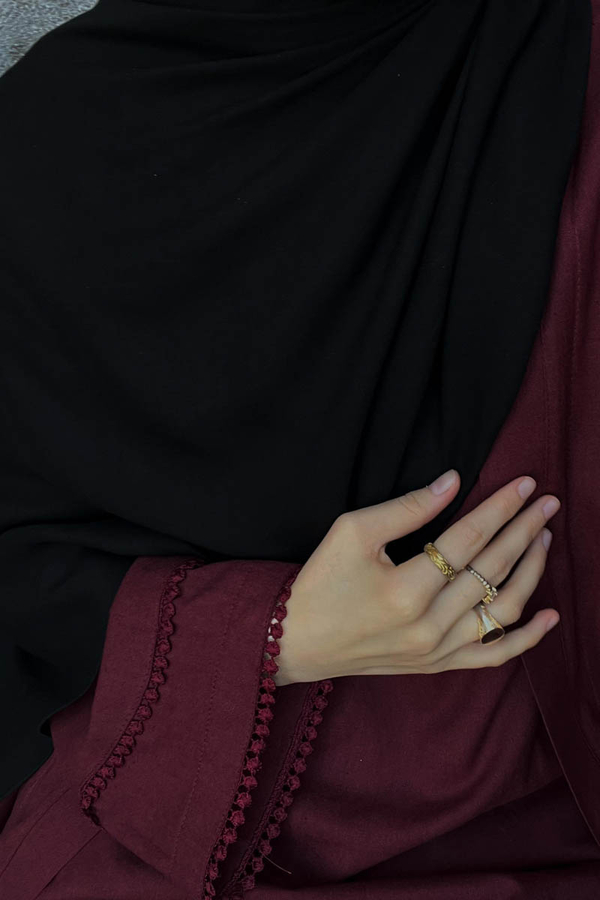 Mayda Abaya Takım Bordo - 3