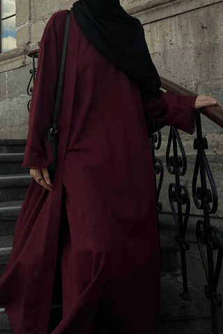 Mayda Abaya Takım Bordo - 4