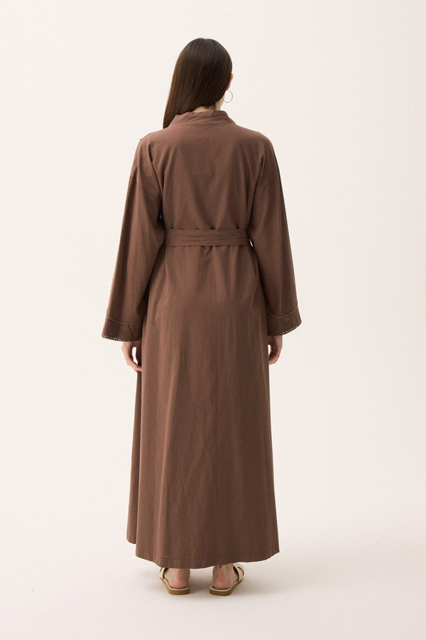 Mayda Abaya Takım Kahverengi - 14