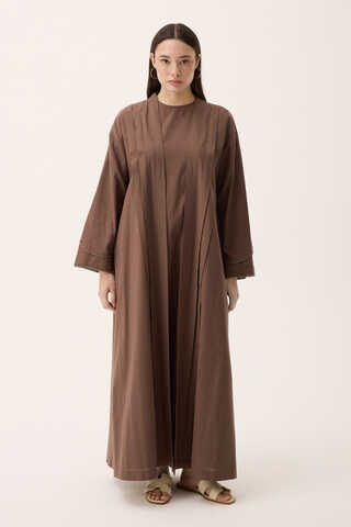 Mayda Abaya Takım Kahverengi - 3